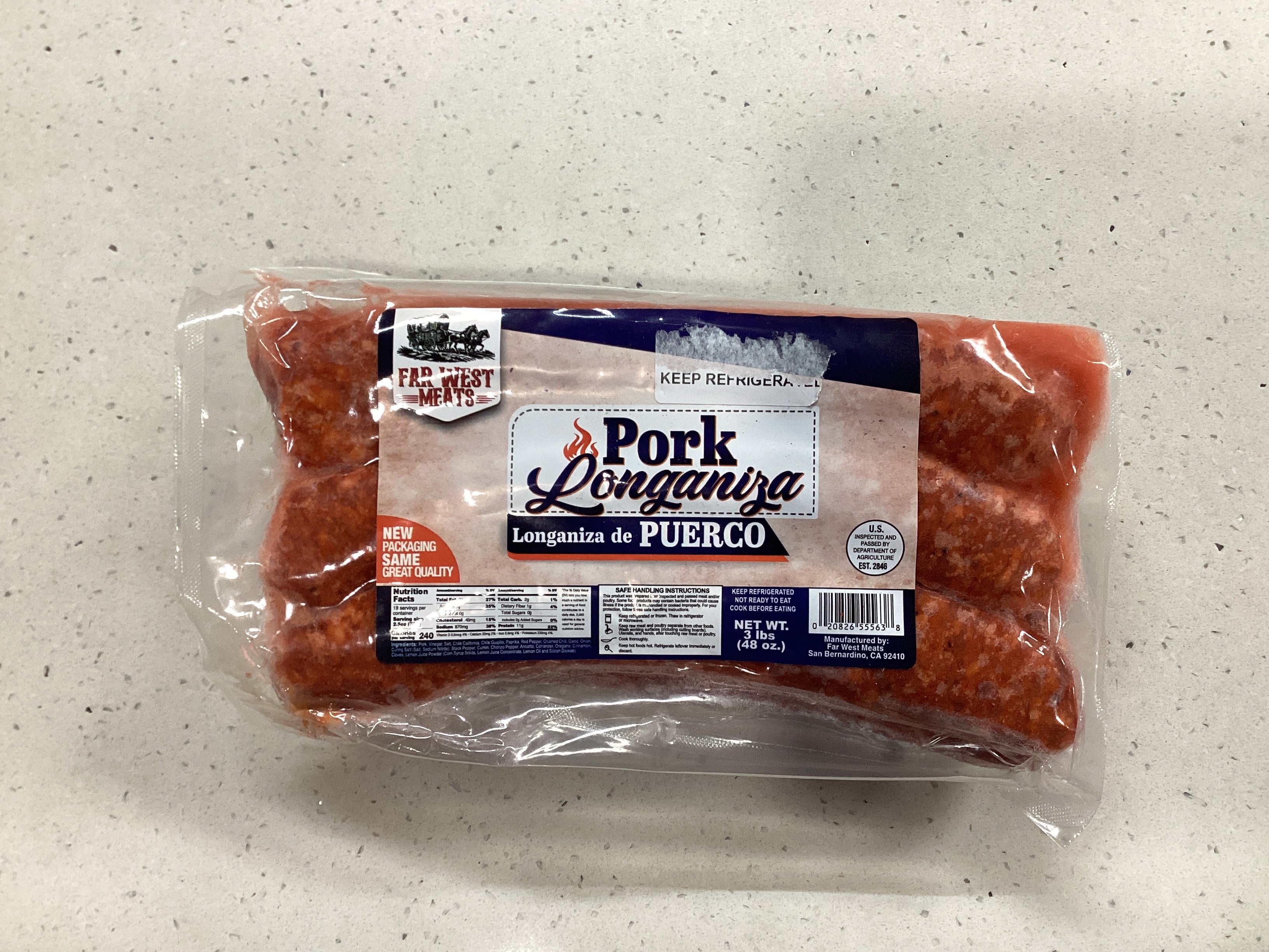 Pork Longaniza 3 lbs.