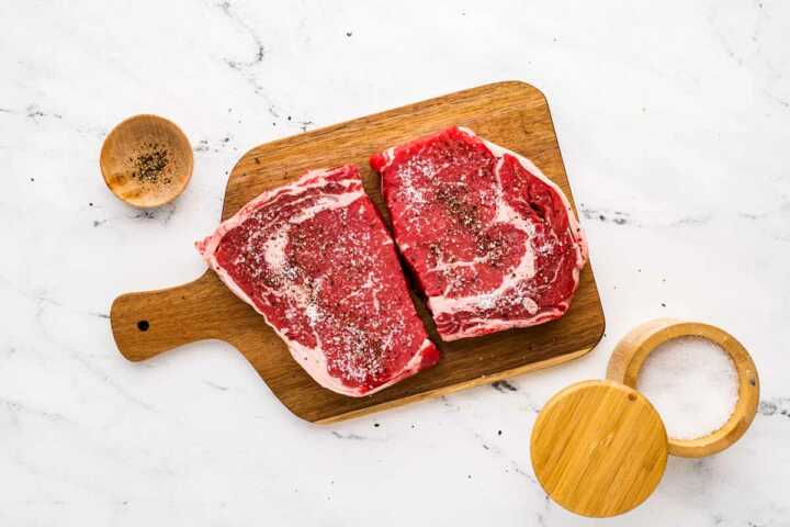 Grass Fed Top Sirloin Steaks Seasoned